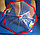 Детский зонт-трость прозрачный полуавтомат анна и эльза, фото 3