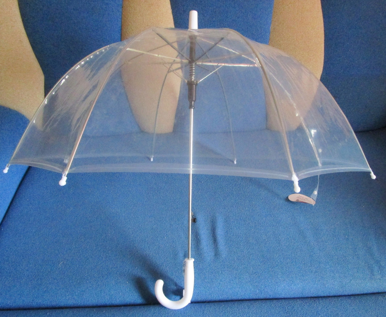 Прозрачный детский зонт куполом полуавтомат - фото 2 - id-p60523586