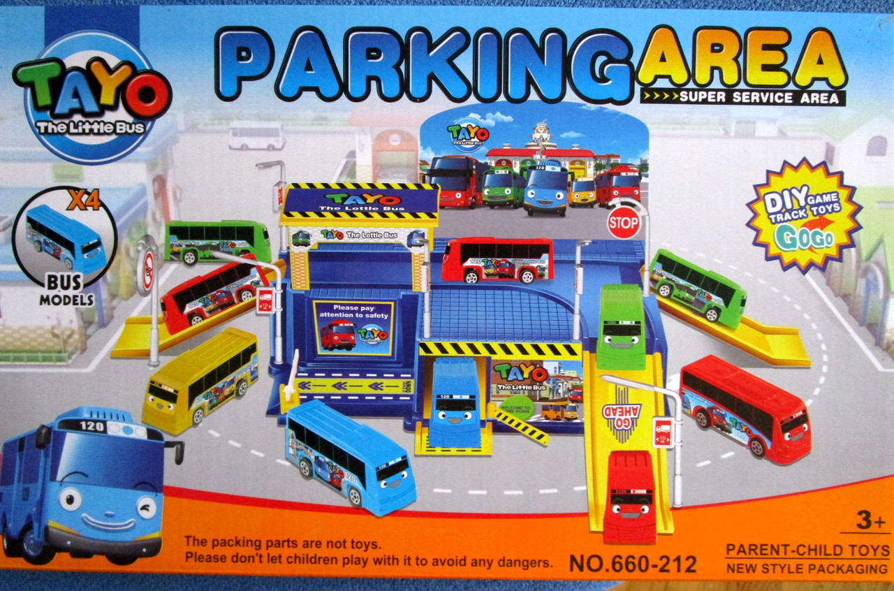 Игровой набор паркинг-гараж "автобусы Tayo тайо"