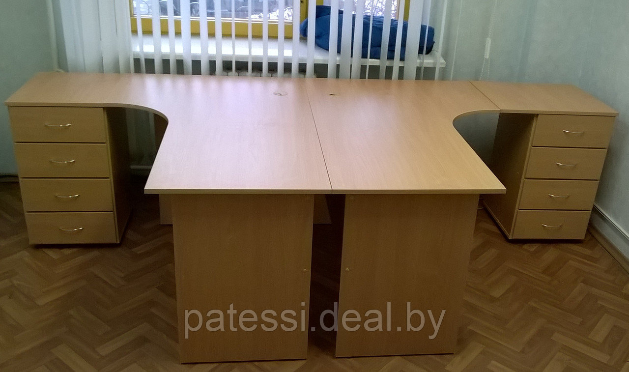Комплект мебели для офиса П-2У на 2 рабочих места - фото 1 - id-p60529153