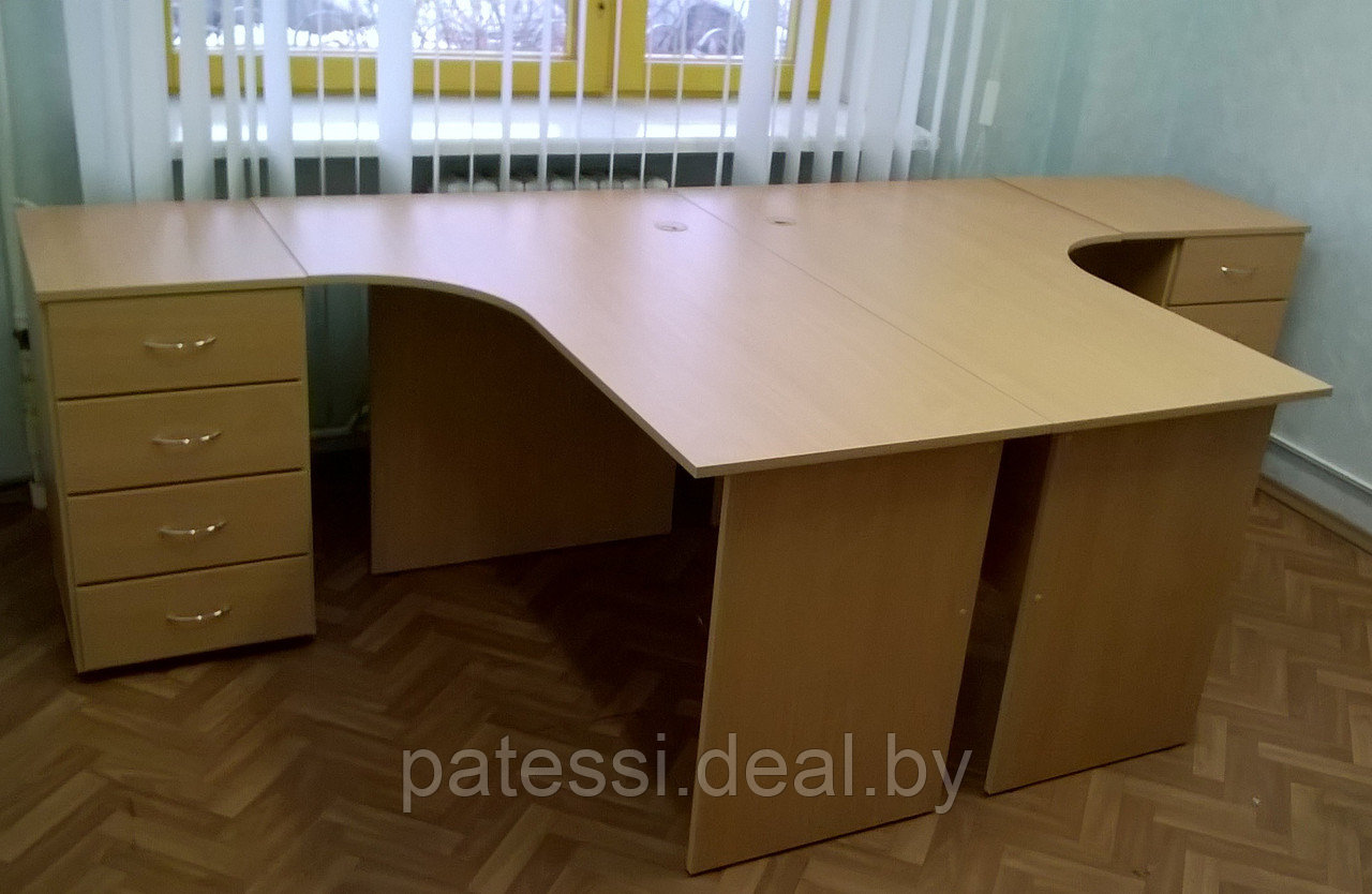 Комплект мебели для офиса П-2У на 2 рабочих места - фото 3 - id-p60529153