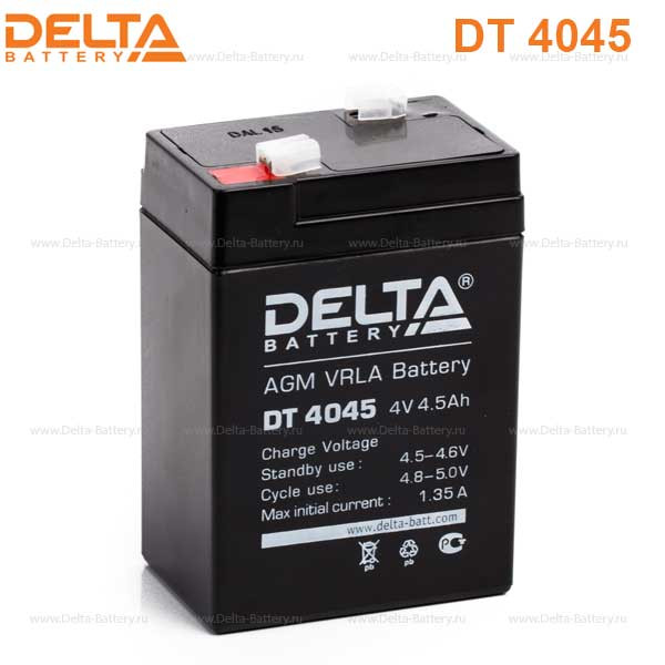 Свинцово-кислотный аккумулятор DELTA DT4045 - фото 3 - id-p60554926