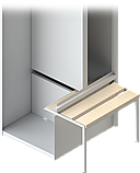 Шкафы металлические для одежды с выдвижной скамейкой ШО2С-800, фото 3