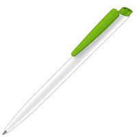 Шариковая ручка Дарт бело-зеленая для нанесения логотипа, фото 1