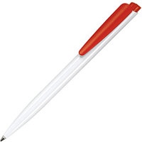 Шариковая ручка Дарт бело-красного цвета для нанесения логотипа