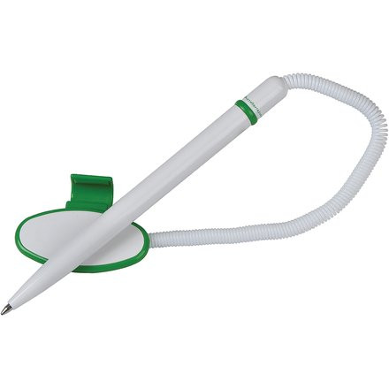 Шариковая ручка на подставке  Fox Safe Touch бело-зеленого цвета