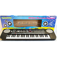Детский электронный синтезатор пианино с микрофоном HL 5499, 54 клавиши, МР3, от сети и батареек, 2 динамика