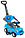 321B Машинка каталка толокар с родительской ручкой, бампером, музыкальная, голубая  Делюкс Chilok BO, фото 2