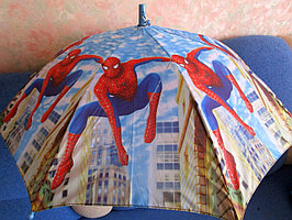 Зонт-трость  детский человек паук