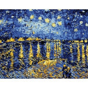 Алмазная живопись Звездная ночь на Роной 40х50 см, фото 2
