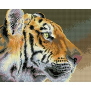 Алмазная мозаика Взгляд тигра 40х50 см