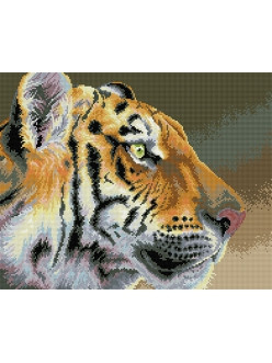 Алмазная мозаика Взгляд тигра 40х50 см - фото 2 - id-p60664716