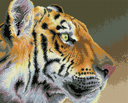 Алмазная мозаика Взгляд тигра 40х50 см - фото 3 - id-p60664716