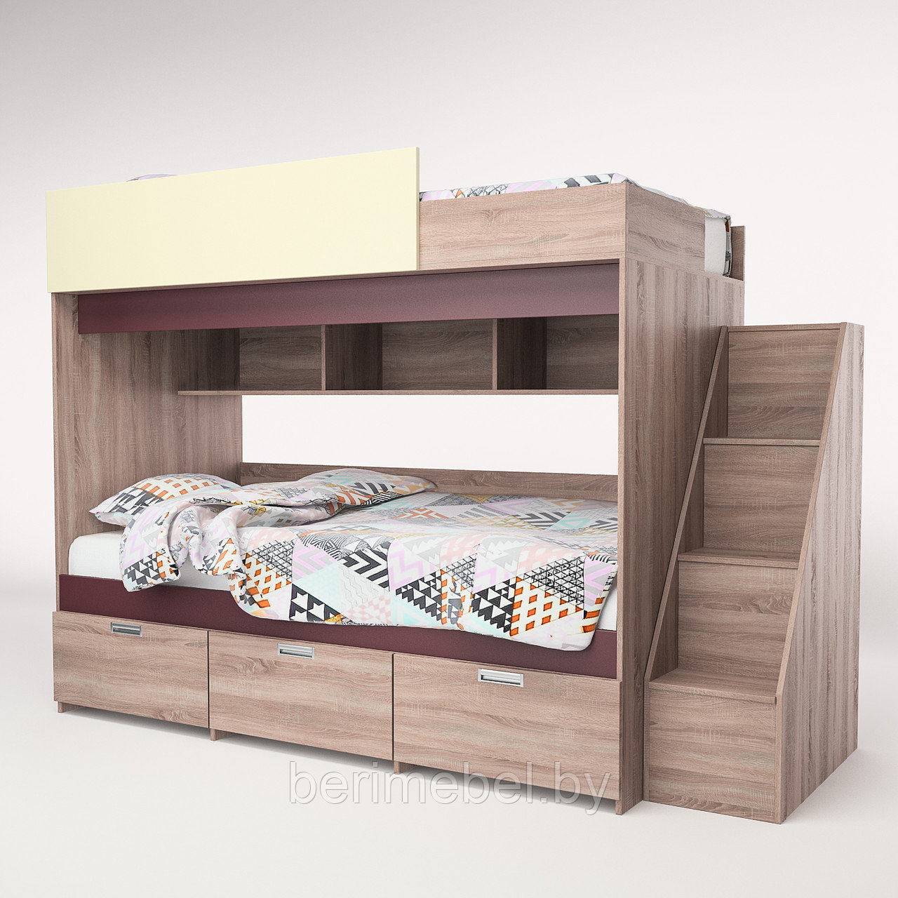 Кровать двухъярусная «Бамбино 3-1» КМК 0527