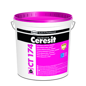 Ceresit CT 174 1,5 мм  цветная декоративная силикатно-силиконовая штукатурка камешковая, 25кг (группа А)