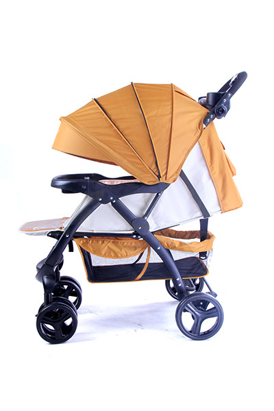 Детская прогулочная коляска COOL BABY 6688 золотисто-молочный