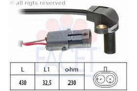 Датчик коленвала FACET. NISSAN PRIMASTAR, OPEL ARENA/ MOVANO/ VIVARO, RENAULT ESPACE/ TRAFIC/ SAFRAN/ MASTER/ 