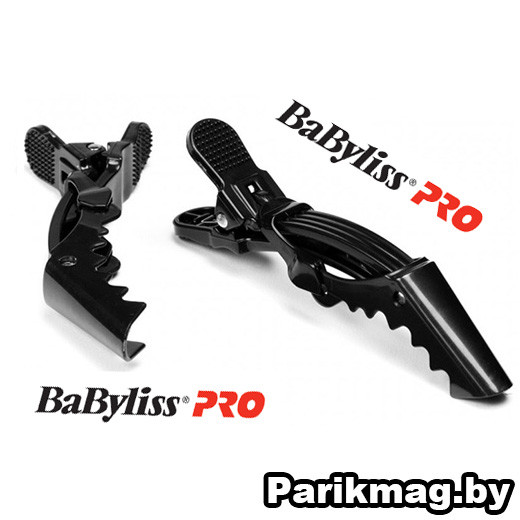 Зажимы пластиковые BaBylissPro Croco (1шт) для волос (уточки)