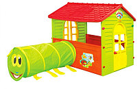 Детский игровой садовый домик Mochtoys с туннелем.