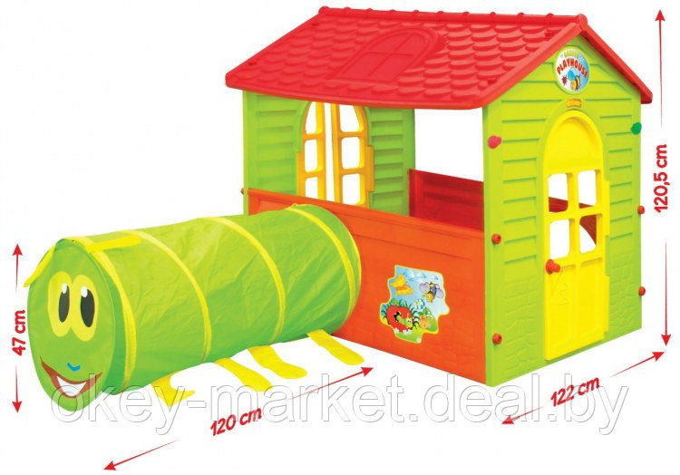Детский игровой садовый домик Mochtoys с туннелем. - фото 3 - id-p60905765