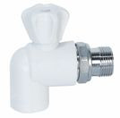Кран шар. PP-R для радиатора угловой DN 25х3/4'' MeerPlast
