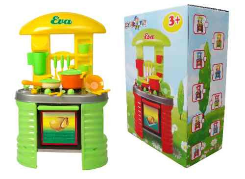 ДЕТСКАЯ ИГРОВАЯ КУХНЯ С ПОСУДОЙ KINDERWAY 04-403