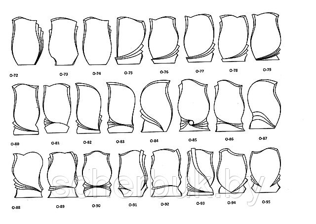 Вертикальные формы памятников для одного О-72