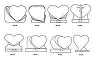 Вертикальные формы памятников в виде сердца, ОС-126