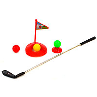 Детский набор для гольфа. В комплекте клюшка для гольфа, 3 шарика, лунка, флажок. Арт. HJ9002A