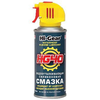 Смазка HI-GEAR HG5502 HG40 Смазка водоотталкивающая силиконовая 125г