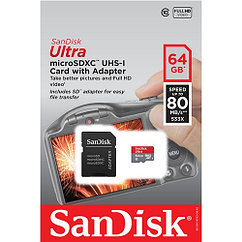 Карта памяти SanDisk Ultra 64Gb microSDXC UHS-1