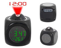 Часы с вращающимся проектором времени SiPL Black