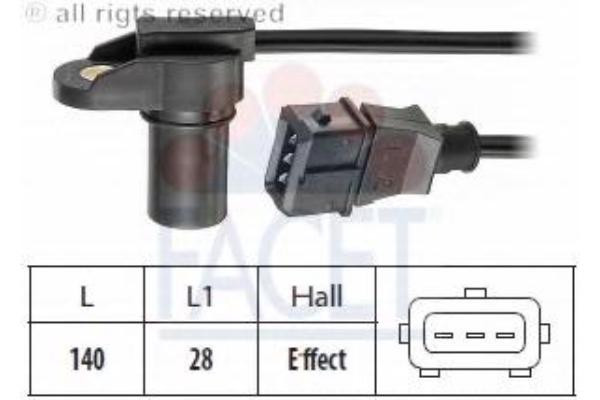 Датчик распредвала FACET.  HYUNDAI COUPE/ LANTRA, 1.6/ 1.8/ 2.0 16V. 95>