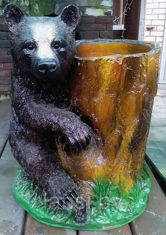 Фигурка "Медведь с кадкой" - фото 1 - id-p61021900