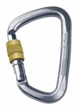 Карабин D сталь screw lock SingingRock K4080ZO