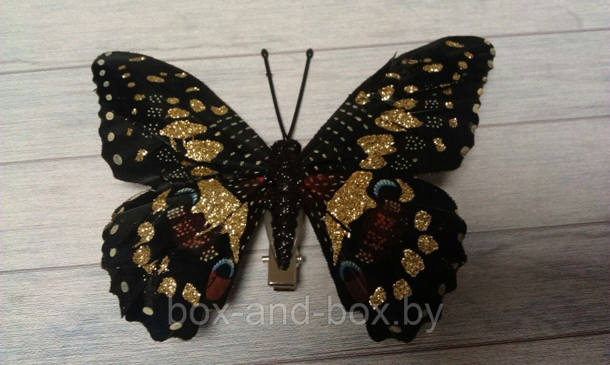 Бабочка  на прищепке 12 см