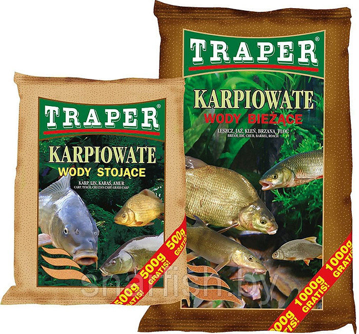 Прикормка Traper KARPIOWATE (Река) 2,5кг+ 0,5кг