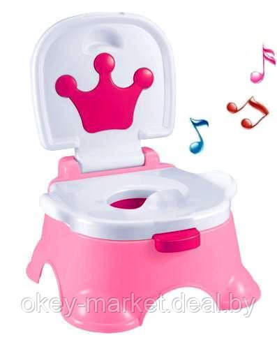 Горшок детский музыкальный KinderSafe 68011 розовый - фото 1 - id-p61058696
