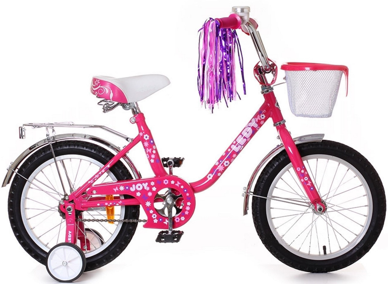 Велосипед двухколесный Ledy розовый с 16 диаметром колес