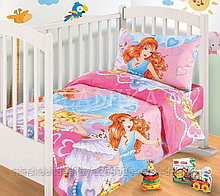 Детское постельное белье в кроватку (ясли)  "Принцесса"