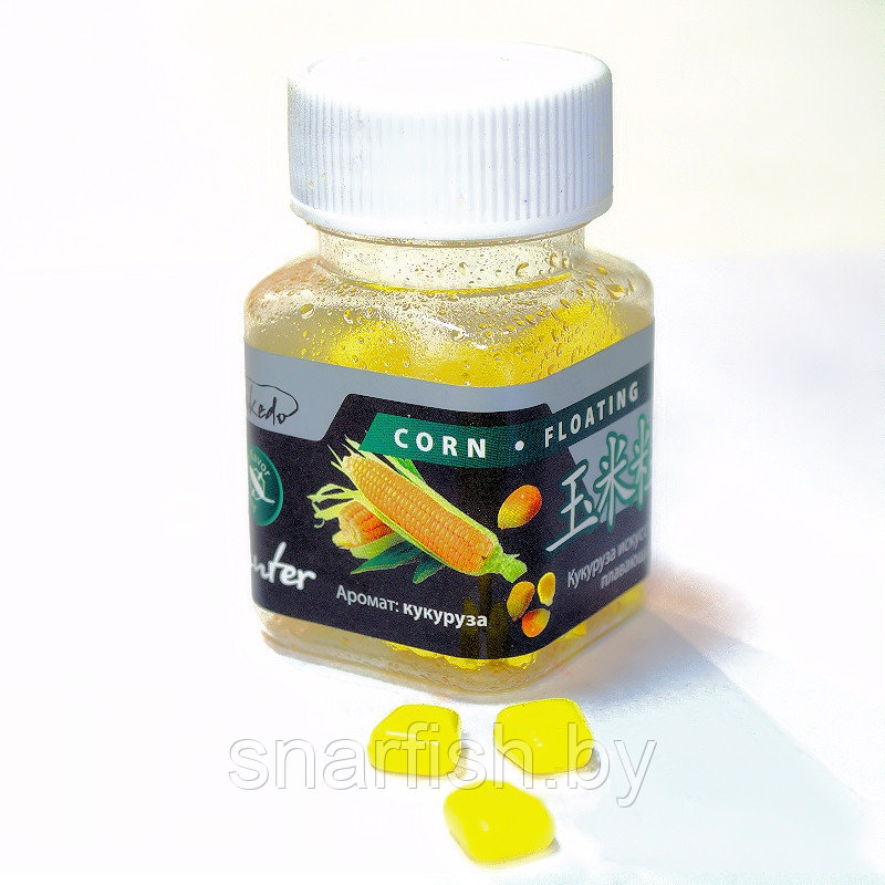 Кукуруза силиконовая плавающая Таkedo 0,8см и 1,0см. цвет желтый, аромат кукурузы, упк.-50шт. - фото 1 - id-p61148756