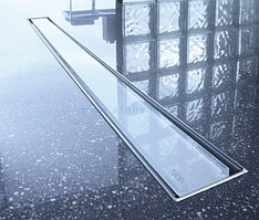 Стеклянная панель для слива ТЕСЕdrainline 700мм, стекло зеленое/белое/черное