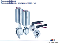 Клапан бабочка с контролем протечки с фланцами  с ручным приводом KIESELMANN
