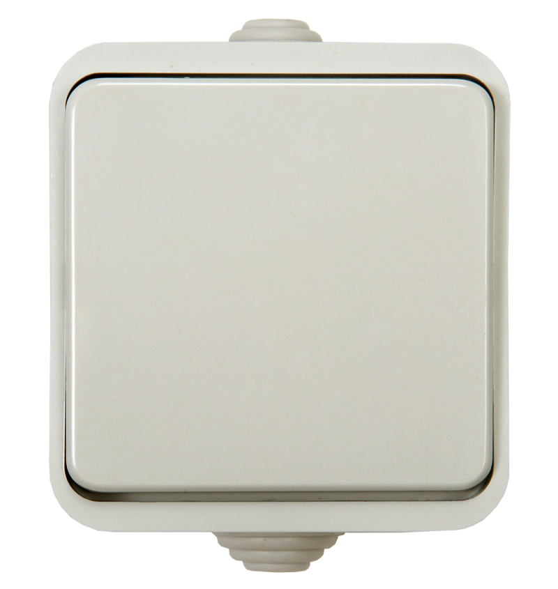 Выключатель 1кл белый п/герм IP44