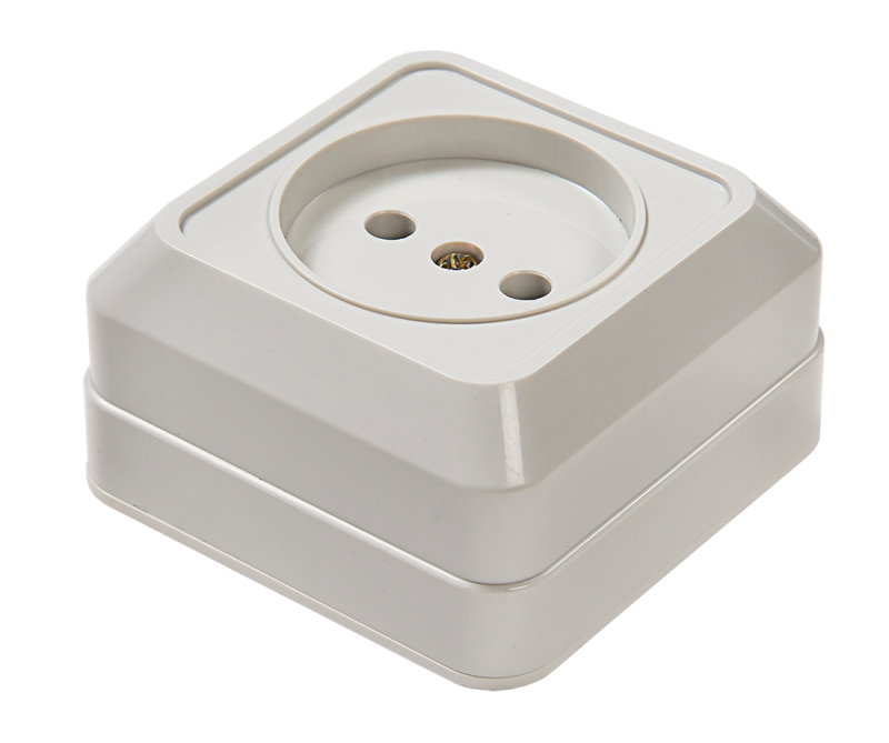 Розетка 1ая н/у белая