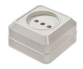 Розетка 1ая н/у белая