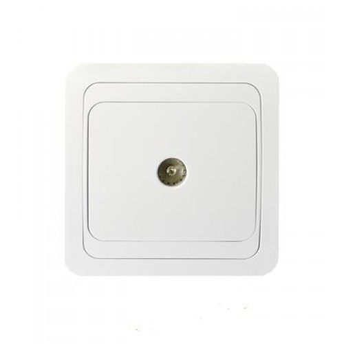 Розетка двойная с заземлением со шторкой  белая