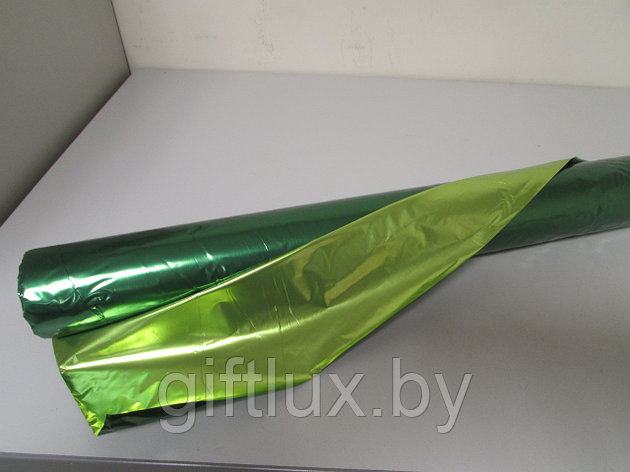 Полисилк 2-х сторонний Зеленый+Салатовый 100см*20м, фото 2