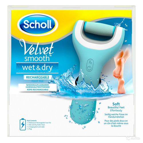 Электрическая роликовая пилка Scholl Velvet Smooth Wet&Dry с аккумулятором - фото 2 - id-p61118905