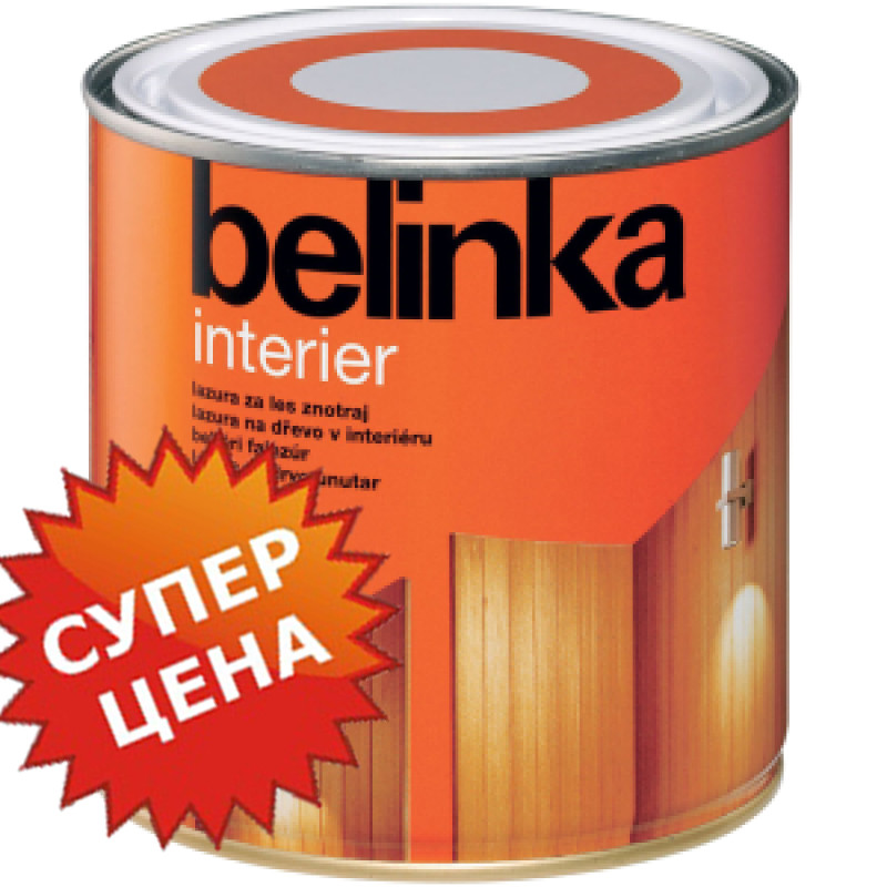  Belinka Interier - Водная лазурь для древесины, 0.75л (Белинка Интерьер)